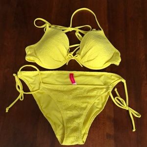 Victoria’s Secret Yellow Lace Bathing Suit